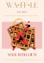 Belgian Waffles with Berries Plakat / 50x70