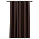Vidaxl Lystett Gardin Med Maljer Og Lin-Design Gråbrun 290x245 Cm