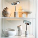 Dyberg Larsen Starlight Bordlampe Krom/ Hvit Marmor