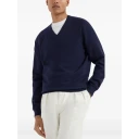 Brunello Cucinelli Herre Strikkevarer Blå 2XL,