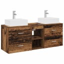 vidaXL Baderomsskapsett 3 stk. Gammelt tre 49,5 x 41 x 62,5 cm