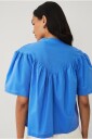 Ellos Collection   Bluse med blondedetaljer   Blå