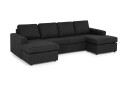Crazy 4 seters U formet Sofa med Dobbeldivan i Stoff   Antrasitt