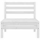 vidaXL 2-seters hagesofa hvit heltre furu