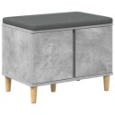 vidaXL Gangbenk BetongGrå 60 x 38 x 46 cm Konstruert treverk og stoff