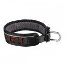 Non-Stop Dogwear Rock Justerbart Hundehalsbånd Svart/Oransje (M)