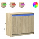  Skjenk med LED sonoma eik 72x34x61 cm konstruert tre 8721102967405