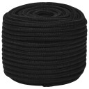  Arbeidstau svart 14 mm 100 m polyester