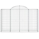 vidaXL Gabionkurv buet 200x50x120/140 cm galvanisert jern