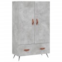 vidaXL Highboard betonggrå 69,5x31x115 cm konstruert tre