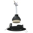  Spotlights Med Søkelys 12 Pcs Svart 9 Xcm Metall