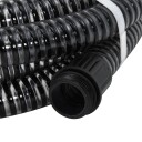 vidaXL Sugeslange med messingkontakter 15 m 25 mm svart