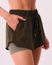 LEVITY Radical Run 2-1 Shorts Green Forest - XL
