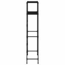 vidaXL Hylle for vaskemaskin 2 lag svart 69x28x143 cm strykejern