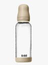 BIBS Glass Baby Bottle Round Latex Medium Flow Vanilla Glow 1x240