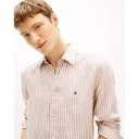 Tommy Hilfiger Linen Bengal Stripe Rf Shirt Beige M