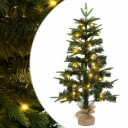 vidaXL Mini juletre 45 cm 25 LED-lys Varmhvit PVC og PE Grønn