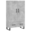 vidaXL Highboard betonggrå 69,5x31x115 cm konstruert tre