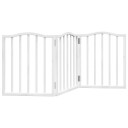 Vidaxl Hundeport Sammenleggbar 3 Paneler Hvit 150 cm Poppeltre