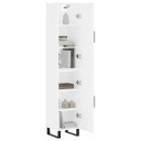 vidaXL Highboard hvit 34,5x34x180 cm konstruert tre 8720845482312