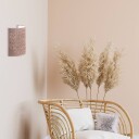 Euluna Vegglampe Boucle av stoff, cappuccino
