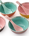 POLSPOTTEN Asian Grandpa Set 4   Multi/patterned   BOWL:L12X W12X H6.3CM<BR/>SPOON:L14X W4.5X H3CM<BR/>CHOPSTICK HOLDER:L8X W3.5X H1.8CM<BR/>SOY SAUCER