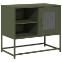 TV benk olivengrønn 68x39x60,5 cm stål