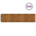  Plenkanter 10 stk 25x103 cm fleksibelt cortenstål