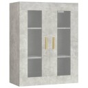 vidaXL Hengende veggskap betonggrå 69,5x34x90 cm