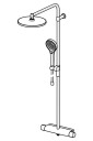 Oras Optima Style 7156N-33 Takdusj 160 c/c Matt svart