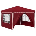  Pop up Festtelt Burgunder 288 x 288 x 245 cm Oxford Stoff