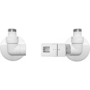 Kriss Corner Rom Ventilsett Med romtermostat, Vinkel, Hvit