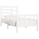 vidaXL Sengeramme hvit heltre furu 90x200 cm