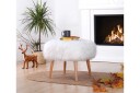 Baddeck Sittepuff 50 cm   Hvit