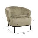 Lenestol HOME4YOU Gemala 75x40xh102 cm, eik - beige