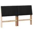  Polstret sengegavl Svart 160 cm Massiv furu