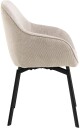 Clara spisestuestoler med armlene stoff beige.