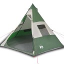  Campingtelt tipi 7 personer grønn vanntett