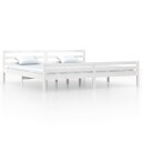 vidaXL Sengeramme hvit heltre 200x200 cm