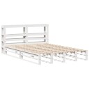  Sengeramme uten madrass hvit 135x190 cm heltre furu 3306520