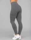 Aim’n Grey Ribbed Seamless Tights - XS