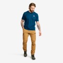Revolutionrace Herre Overdeler T skjorter Easy T shirt Herre Blue Opal 3XL