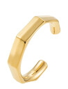 By Jolima Edgy C Shape Bangle   Gold   ONE SIZE 6 cm