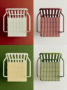 Terrazza Seat Cushion 40x40 cm Grey Bold Stripe