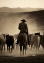 Western Horse Drive Plakat / 100x150