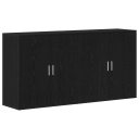 Sideboards 2 stk Svart Eik 79x38x80 cm Konstruert Tre