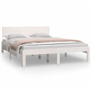 vidaXL Sengeramme hvit heltre furu 140x200 cm