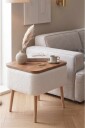 Sidebord Hanah Home Parkway Small 60 x 65 x 30 cm Hvit   Hvit