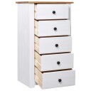 vidaXL Skjenk hvit 46x40x89 cm furu Panama Range