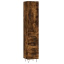 vidaXL Highboard røkt eik 34,5x34x180 cm konstruert tre 8720845483081